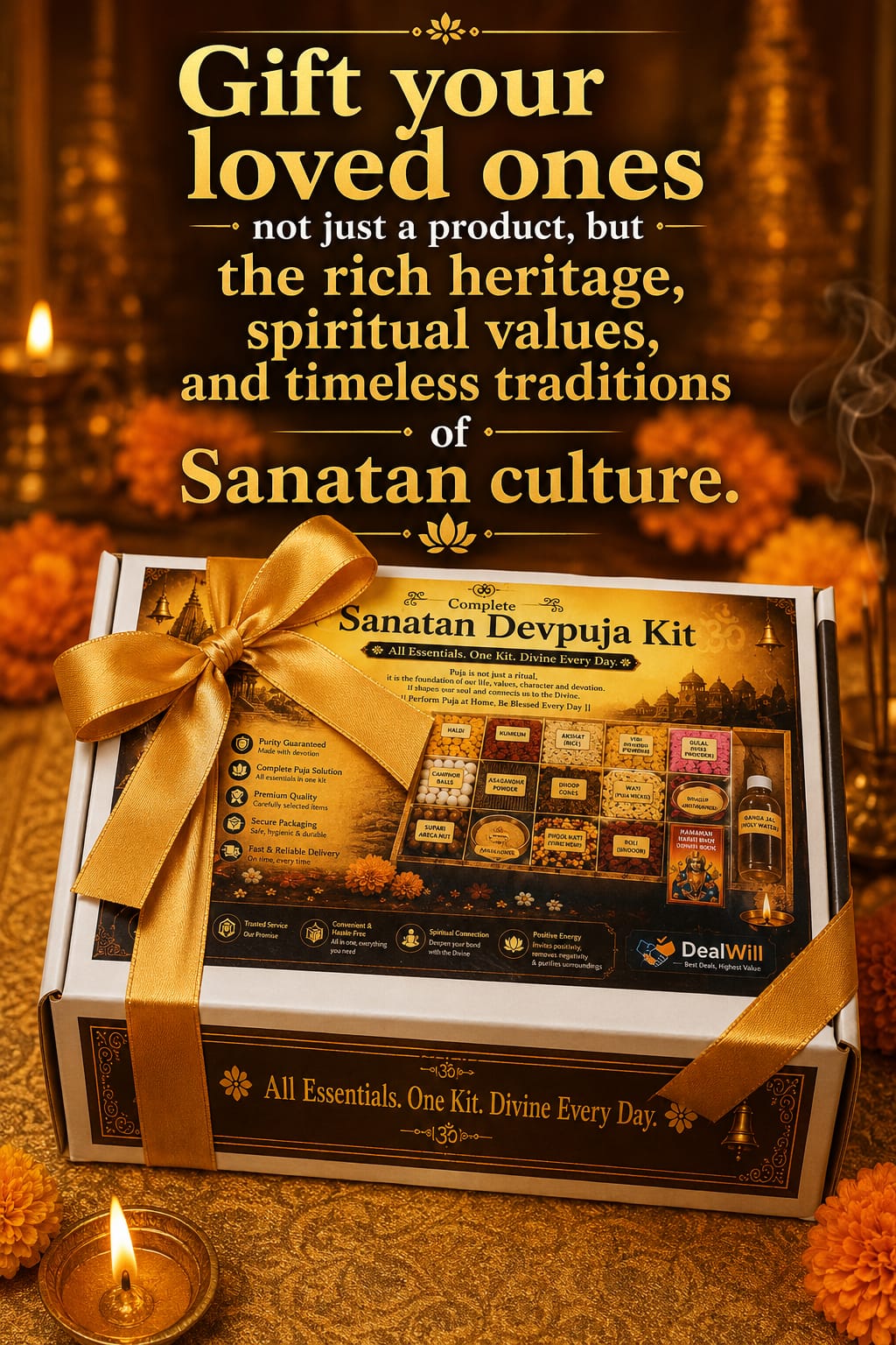 Complete Sanatan Devpuja Kit | Complete Daily Puja Essentials | DealWill