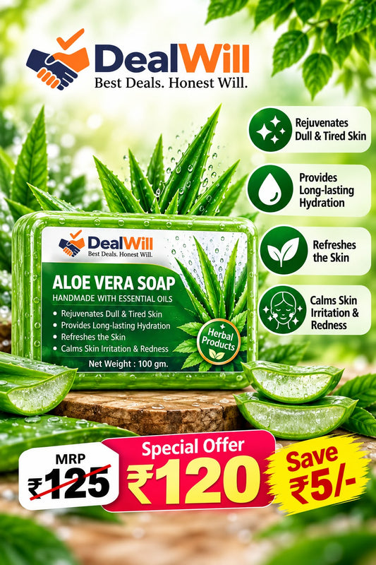 DealWill Aloe Vera Soap – 100g 🌿