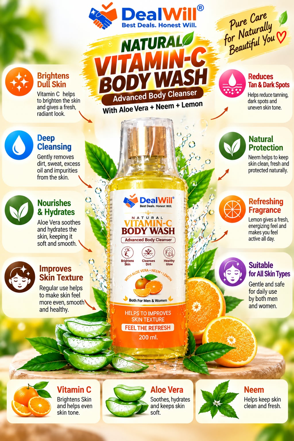 ЁЯНЛЁЯМ┐ Natural Vitamin-C Body Wash тАУ Refresh Your Skin Every Day