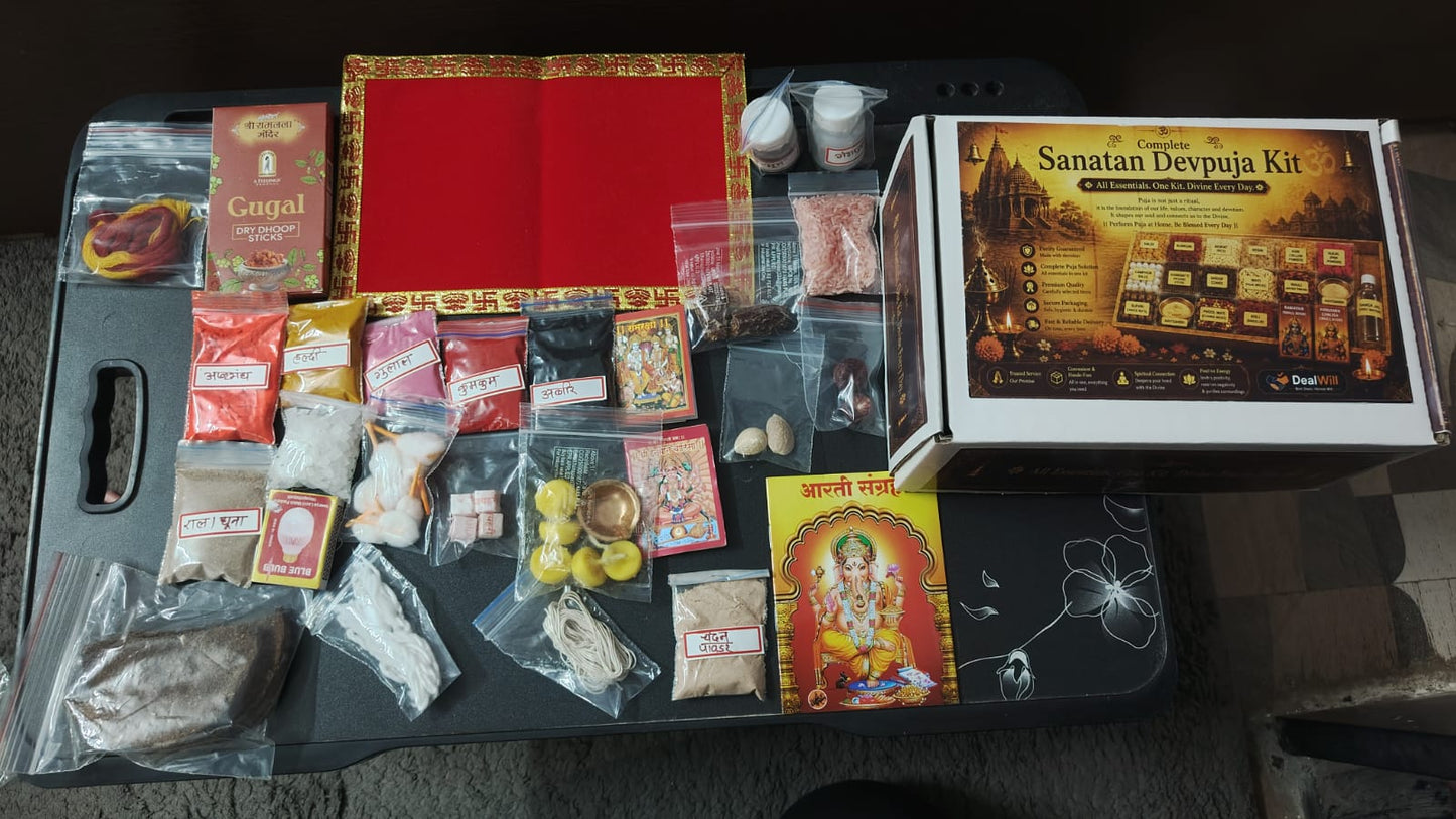 Complete Sanatan Devpuja Kit | Complete Daily Puja Essentials | DealWill