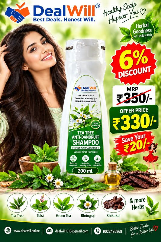 DealWill Tea Tree Anti-Dandruff Shampoo – 200 ml