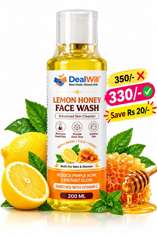 🍋 LEMON HONEY FACE WASH – Advanced Skin Cleanser