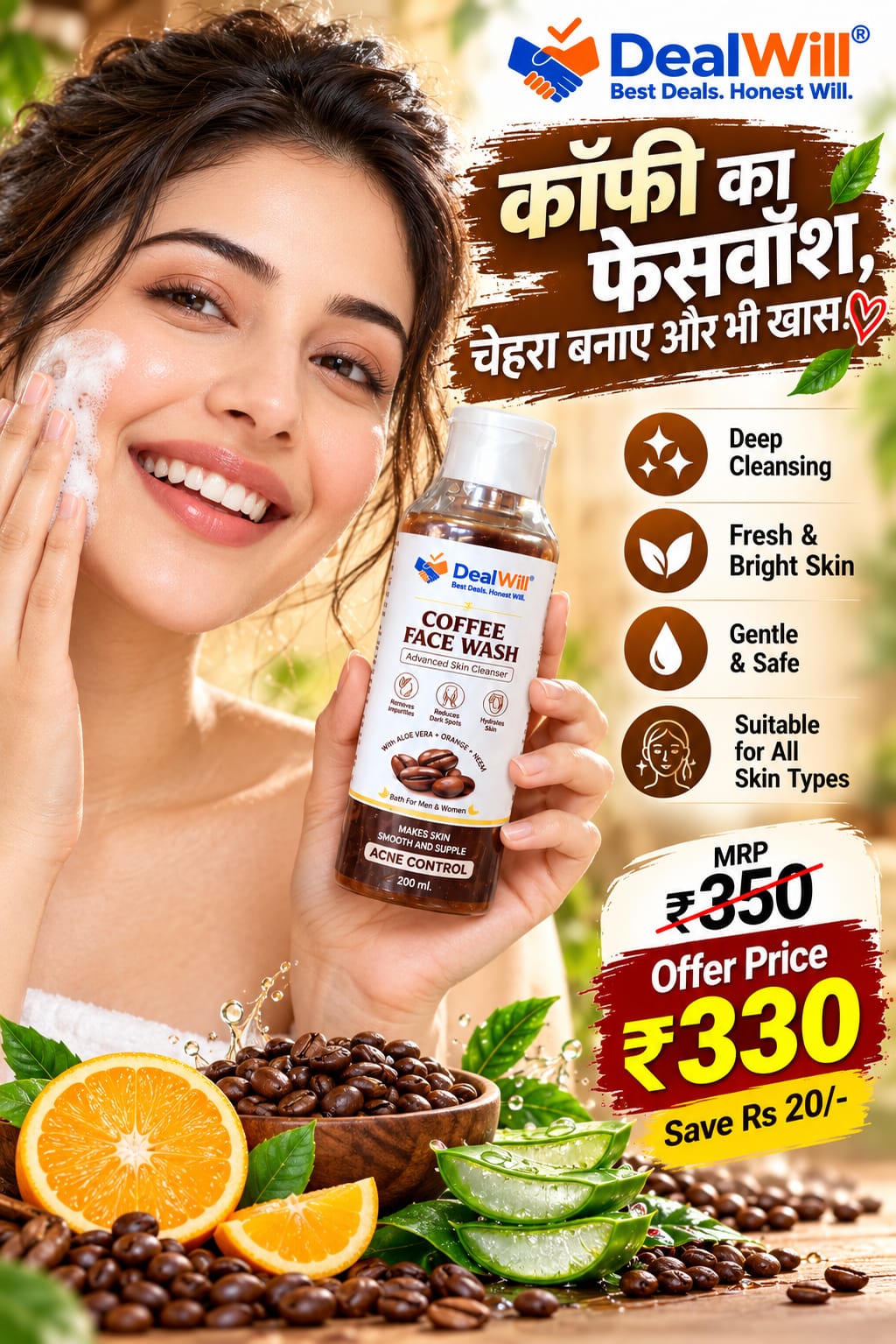 COFFEE FACE WASH - 200 ml
