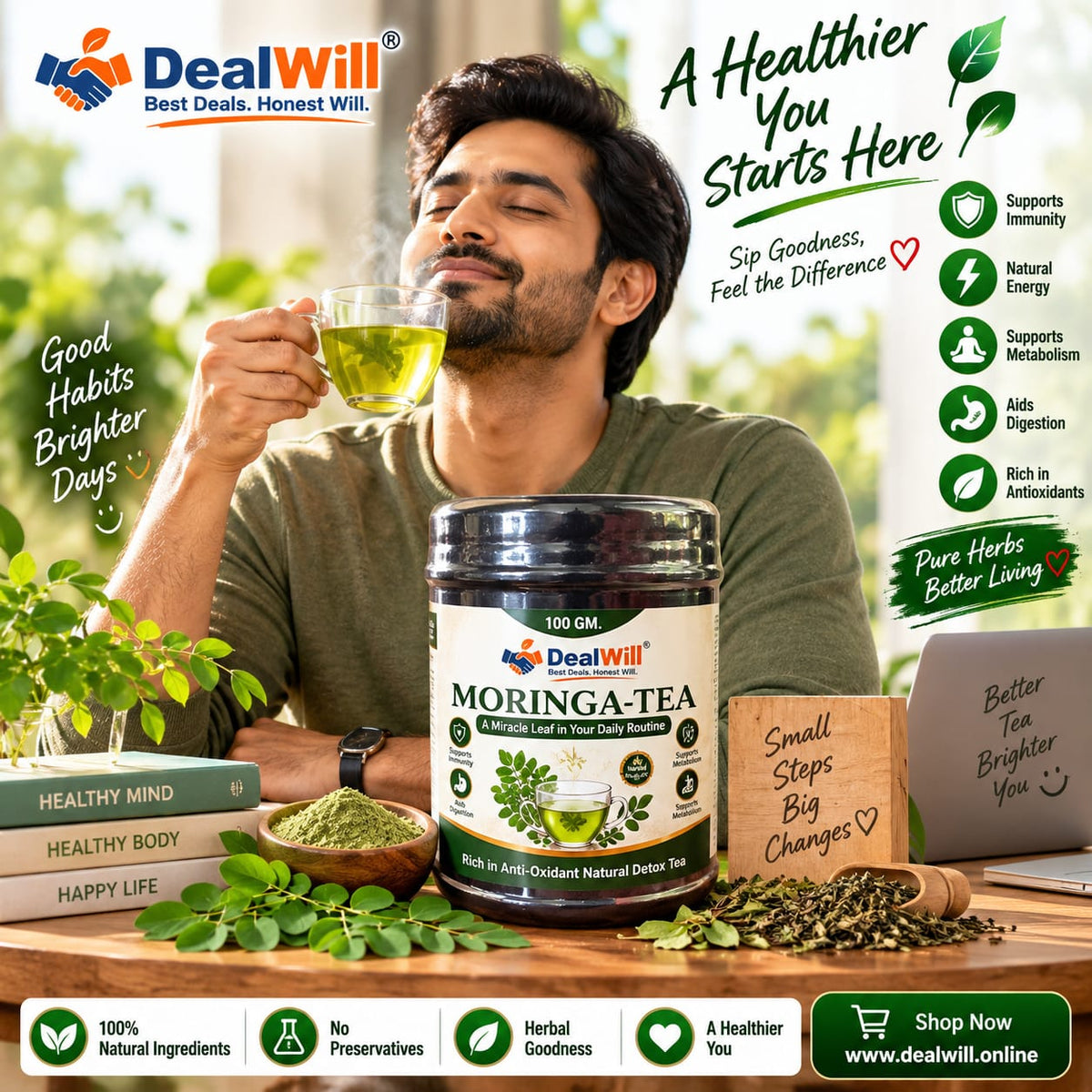 DEALWILL- MORINGA TEA