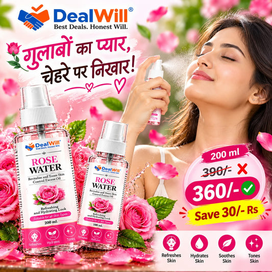 DEALWILL🌹NATURAL ROSE WATER 200 ml🌹